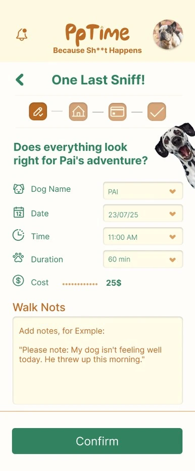 Review the booking